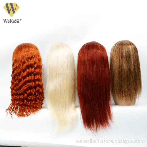 100% Real Mink Brazilian Human Hair Highlight Wig Ombre Color Full HD Swiss Lace Cuticle Aligned Virgin Hair Wig With Dark Roots